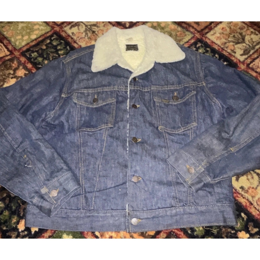 1970s Sears Roebuck Sherpa-Lined Denim Chore Jacket - Men's 44R